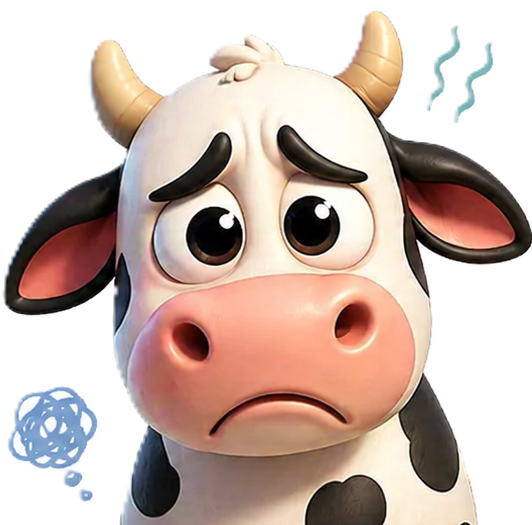 Cows may be uncomfortable